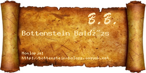 Bottenstein Balázs névjegykártya